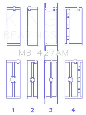 1982-1986 Buick Century Engine Crankshaft Main Bearing Set (King Engine Bearings)