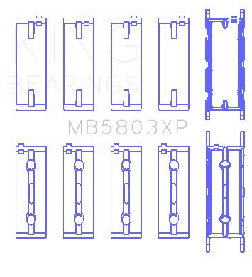 2008-2013 BMW M3 Engine Crankshaft Main Bearing Set (King Engine Bearings)