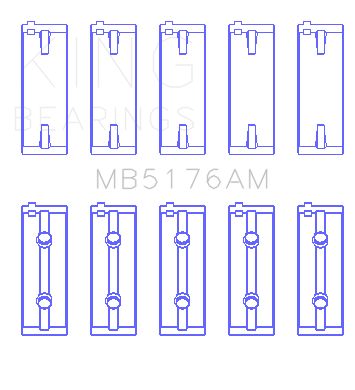 1992-1994 Dodge Colt Engine Crankshaft Main Bearing Set (King Engine Bearings)