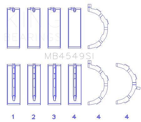 2007-2009 Lincoln MKX Engine Crankshaft Main Bearing Set (King Engine Bearings)