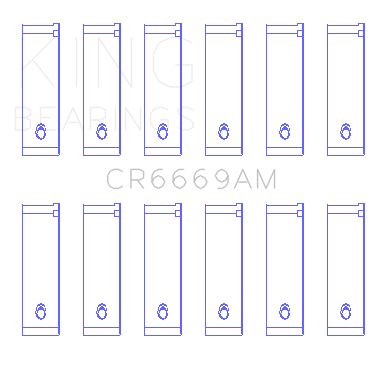 1995-1998 Toyota T100 Engine Connecting Rod Bearing Set (King Engine Bearings)