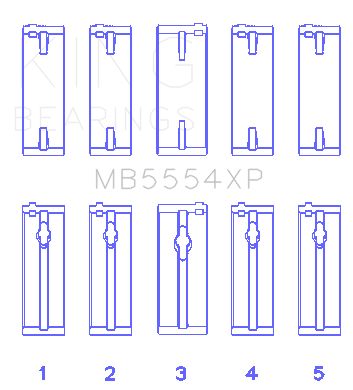 1999-2001 Toyota Solara Engine Crankshaft Main Bearing Set (King Engine Bearings)