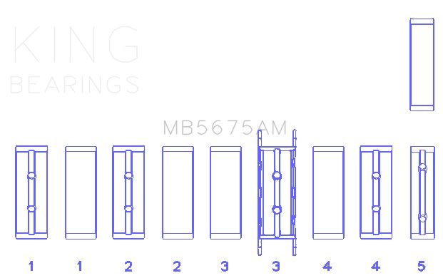 2015-2018 Ford Ranger Engine Crankshaft Main Bearing Set (King Engine Bearings)