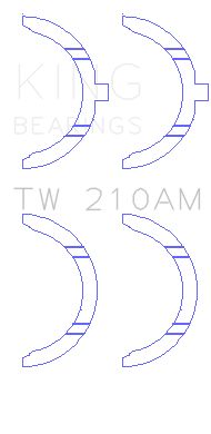 1967-1972 Toyota Crown Engine Crankshaft Thrust Washer Set (King Engine Bearings)