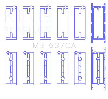2010, 2009, 2008, 2007, 2006 BMW M5 Engine Crankshaft Main Bearing Set