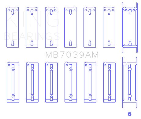 2006-2010 BMW 320i Engine Crankshaft Main Bearing Set King Engine Bearings