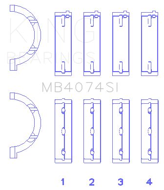 2004, 2003, 2002, 2001, 2000, 1999, 1998 Dodge Intrepid Engine Crankshaft Main Bearing Set