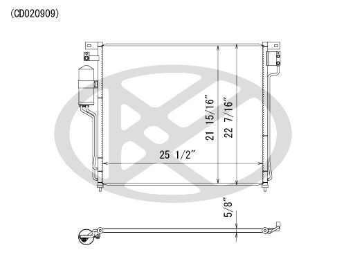 2005-2019 Nissan Frontier A/C Condenser (Koyorad)