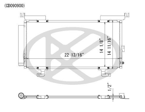 2015-2019 Subaru Legacy A/C Condenser (Koyorad)
