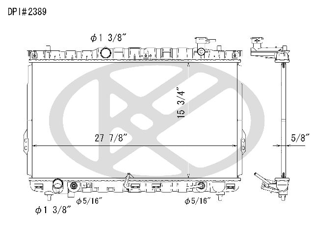 2001-2006 Hyundai Santa Fe Radiator (Koyorad)
