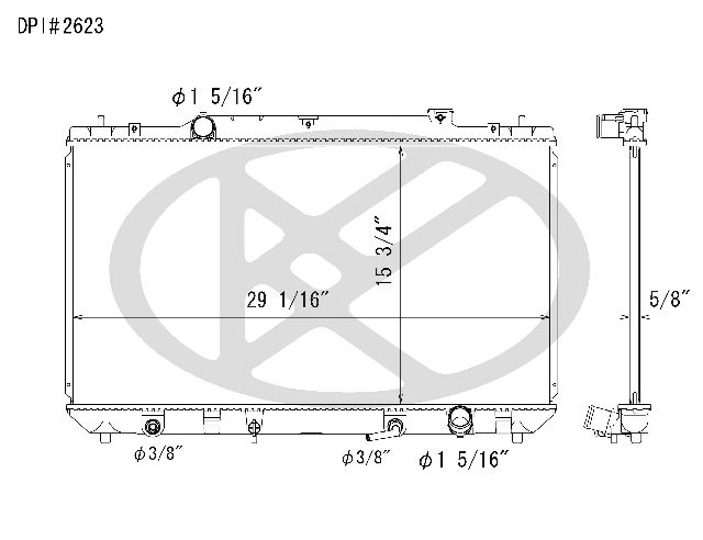 2002-2003 Toyota Solara Radiator (Koyorad)