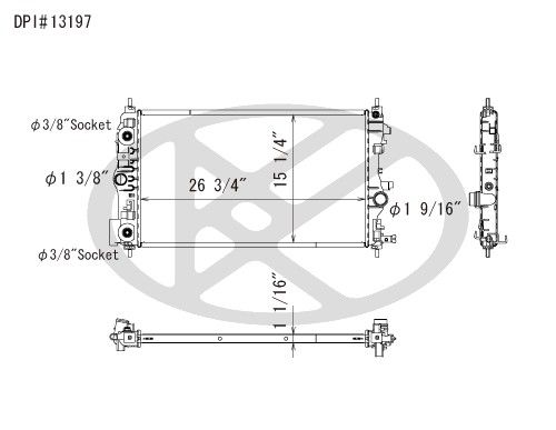2011-2014 Chevrolet Cruze Radiator (Koyorad)