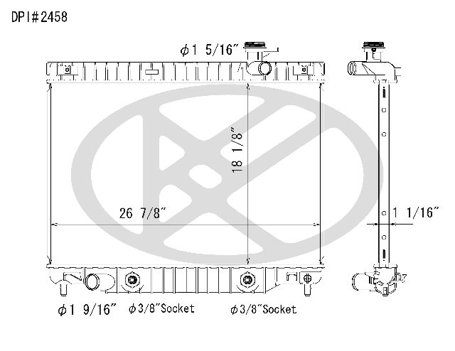 2002-2009 GMC Envoy Radiator (Koyorad)