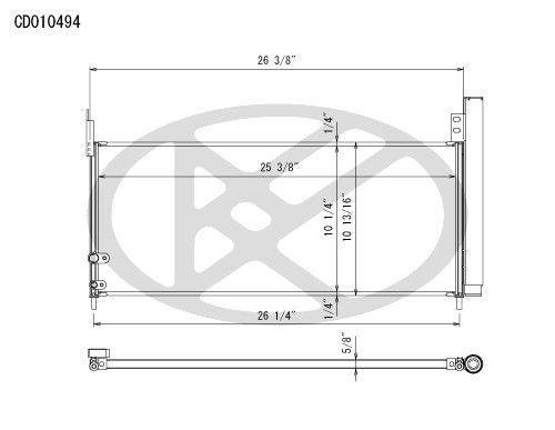 2010-2012 Lexus HS250h A/C Condenser (Koyorad)