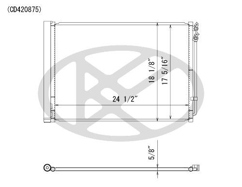2011-2015 BMW 740i A/C Condenser (Koyorad)