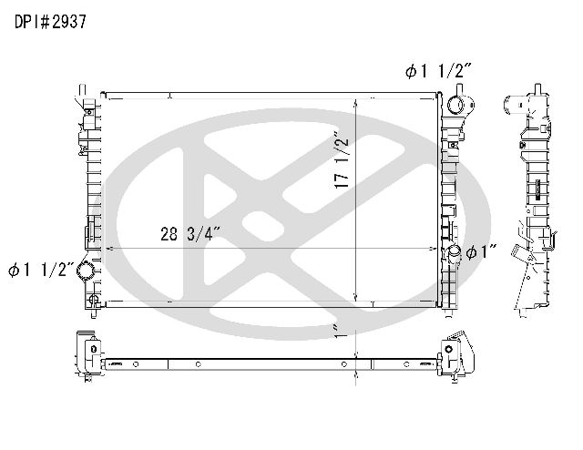2009 Ford Flex Radiator (Koyorad)