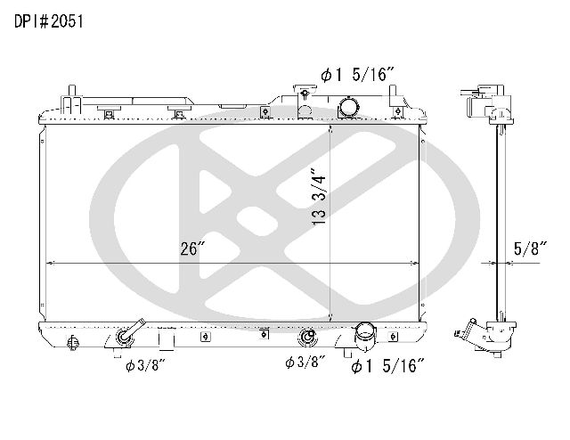 1997-2001 Honda CR-V Radiator (Koyorad)