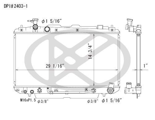 2001-2005 Toyota RAV4 Radiator (Koyorad)