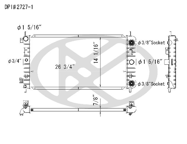 2007-2008 Saturn Aura Radiator (Koyorad)
