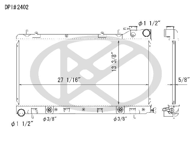 1999-2002 Subaru Forester Radiator (Koyorad)