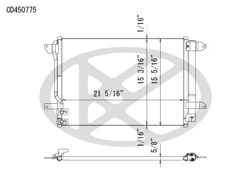 2011-2015 Volkswagen Jetta A/C Condenser (Koyorad)
