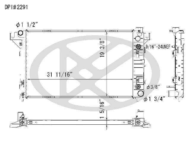1998-2001 Dodge Ram 1500 Radiator (Koyorad)
