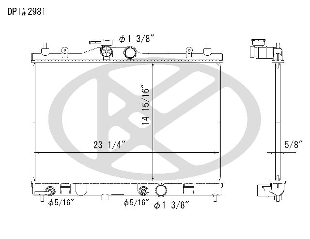 2009-2014 Nissan Cube Radiator (Koyorad)