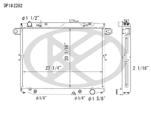 1998-2002 Toyota Land Cruiser Radiator (Koyorad)