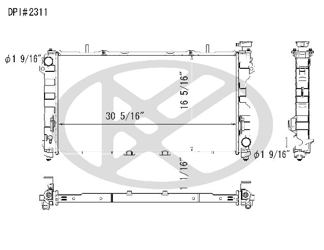 2001-2004 Dodge Caravan Radiator (Koyorad)