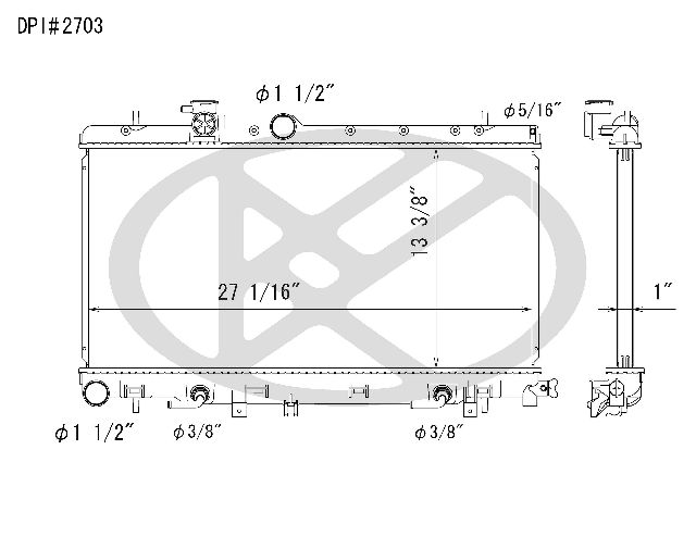 2004-2006 Subaru Baja Radiator (Koyorad)