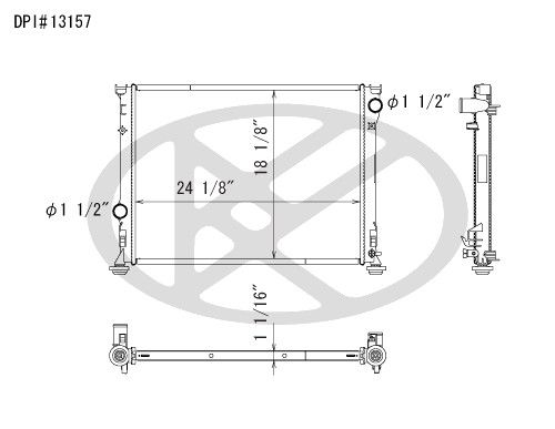 2009-2021 Chrysler 300 Radiator (Koyorad)