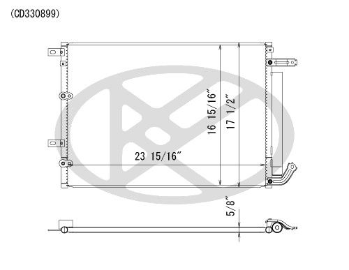 2015-2017 Chrysler 200 A/C Condenser (Koyorad)