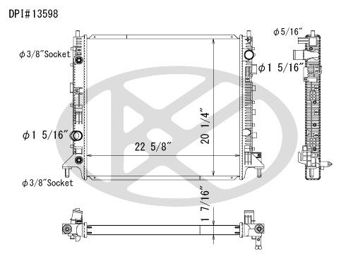 2016-2019 Cadillac ATS Radiator (Koyorad)