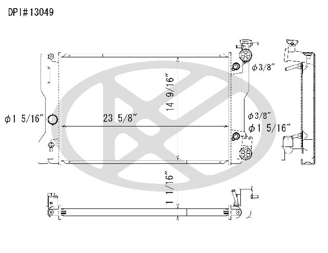 2009-2013 Toyota Matrix Radiator (Koyorad)