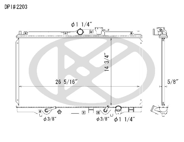 1998-2002 Honda Accord Radiator (Koyorad)