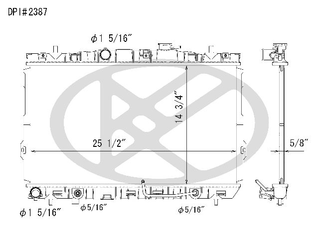 2003-2008 Hyundai Tiburon Radiator (Koyorad)