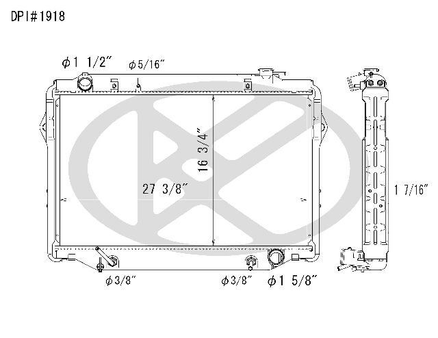 1995-1997 Toyota Land Cruiser Radiator (Koyorad)