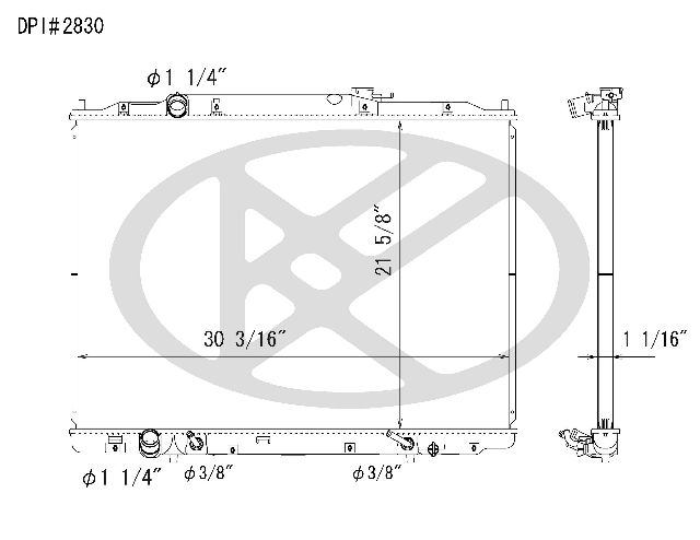 2006-2008 Honda Ridgeline Radiator (Koyorad)