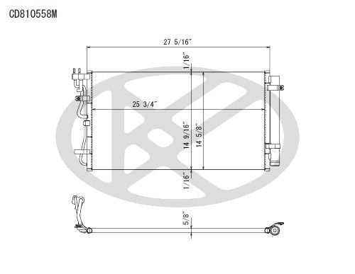 2011 Hyundai Equus A/C Condenser (Koyorad)