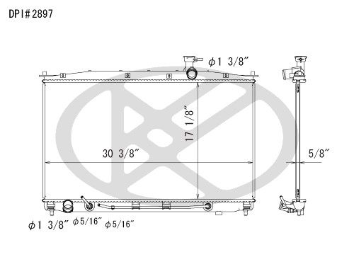 2007-2009 Hyundai Santa Fe Radiator (Koyorad)