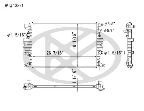 2013-2015 Ford Fusion Radiator (Koyorad)