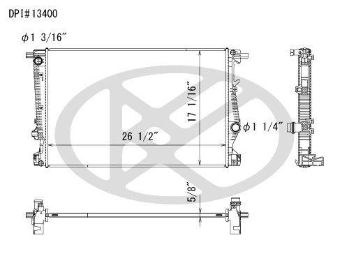 2015-2017 Chrysler 200 Radiator (Koyorad)