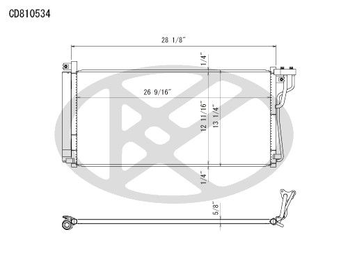 2006-2010 Hyundai Sonata A/C Condenser (Koyorad)