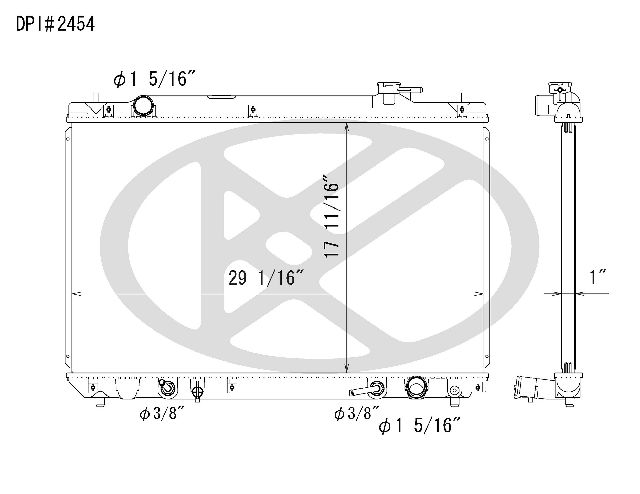 2001-2007 Toyota Highlander Radiator (Koyorad)