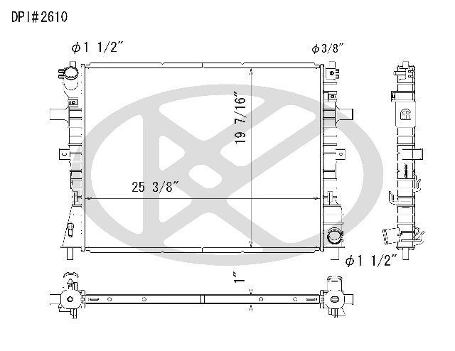 2003-2005 Mercury Grand Marquis Radiator (Koyorad)