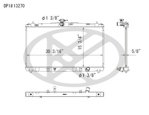 2012-2017 Toyota Camry Radiator (Koyorad)