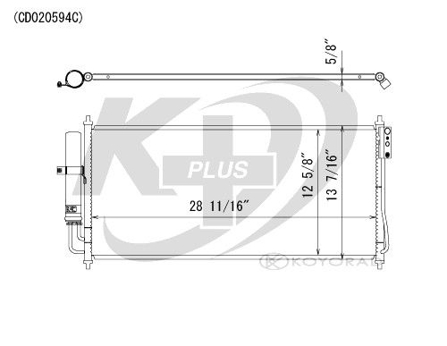 2004-2008 Nissan Maxima A/C Condenser (Koyorad)