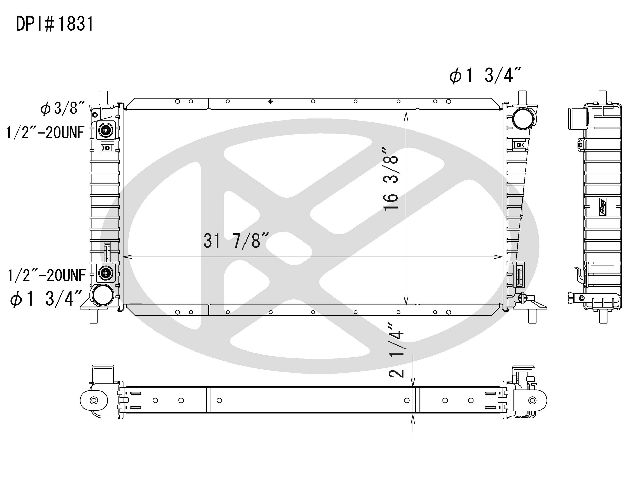 1997-1999 Ford F-150 Radiator (Koyorad)