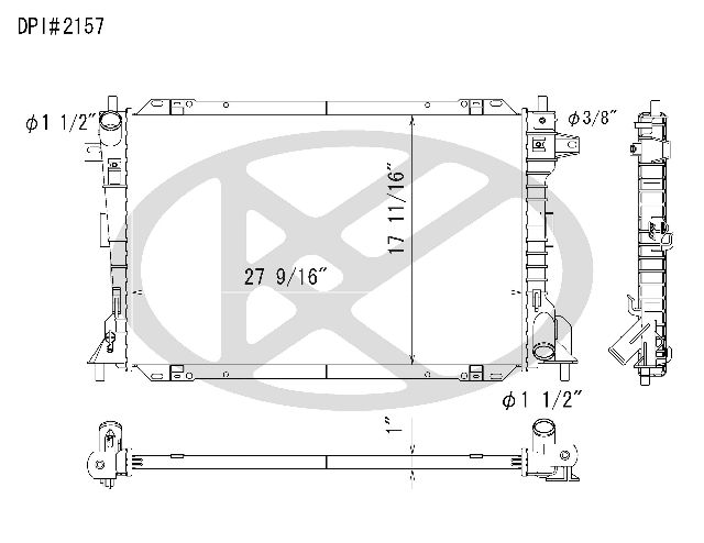 1998-2002 Mercury Grand Marquis Radiator (Koyorad)