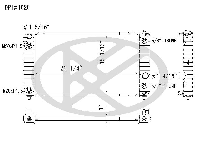 1996-2005 GMC Jimmy Radiator (Koyorad)